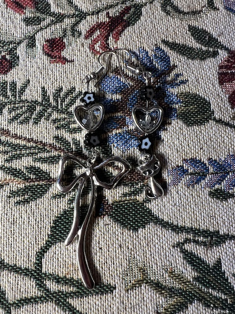 Black and Silver Earrings Type 8