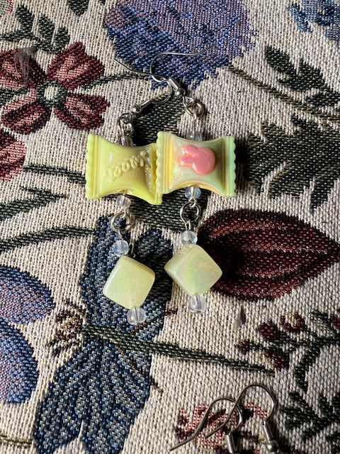 Yellow Bunny Candy Earrings